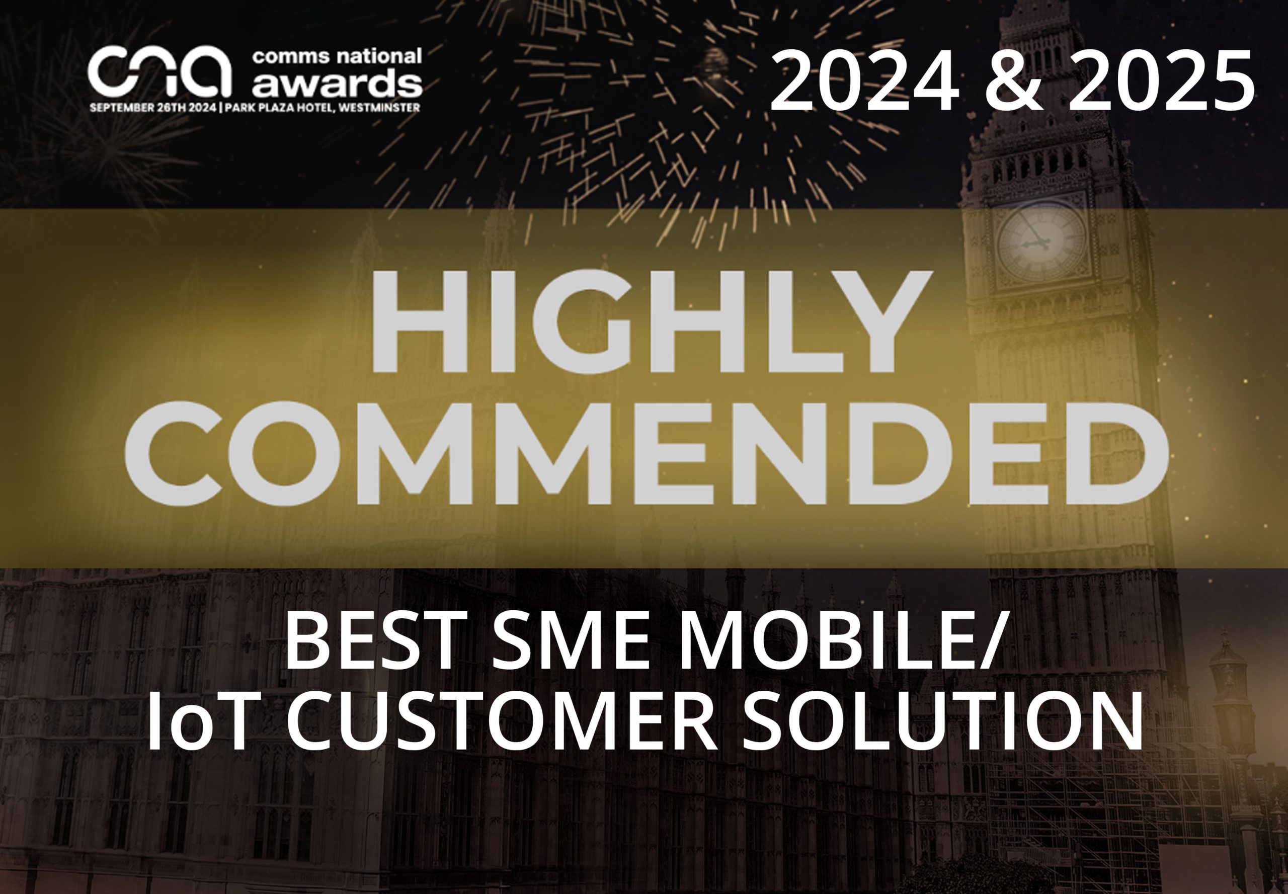 2024 and 2025 CNA Highly Commended Logo Mobile IoT